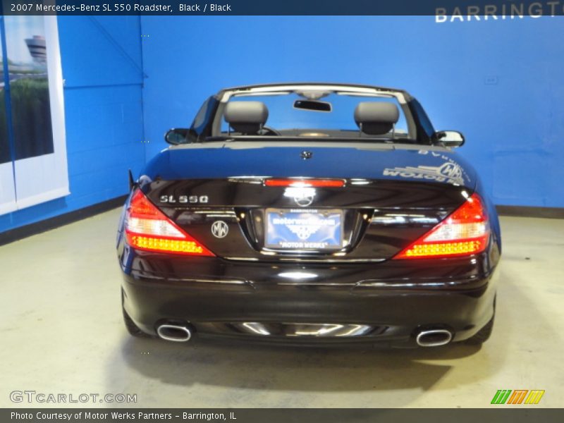 Black / Black 2007 Mercedes-Benz SL 550 Roadster