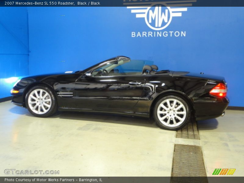 Black / Black 2007 Mercedes-Benz SL 550 Roadster