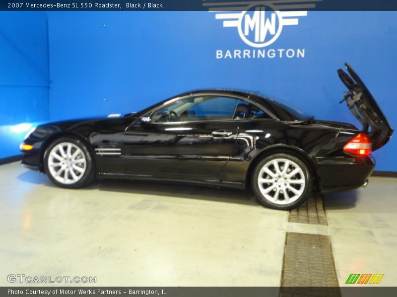 Black / Black 2007 Mercedes-Benz SL 550 Roadster