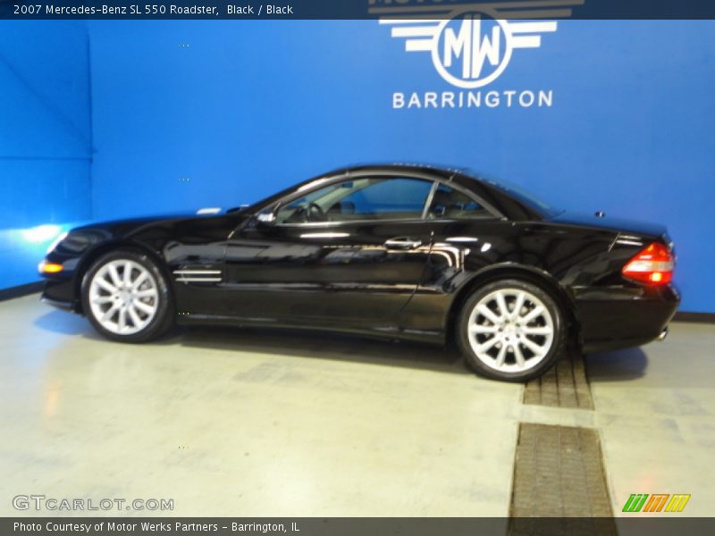 Black / Black 2007 Mercedes-Benz SL 550 Roadster
