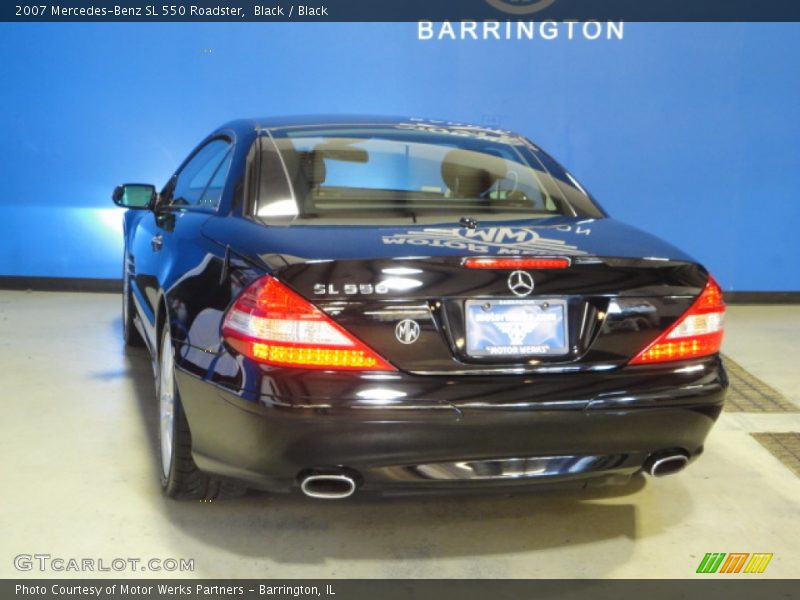 Black / Black 2007 Mercedes-Benz SL 550 Roadster