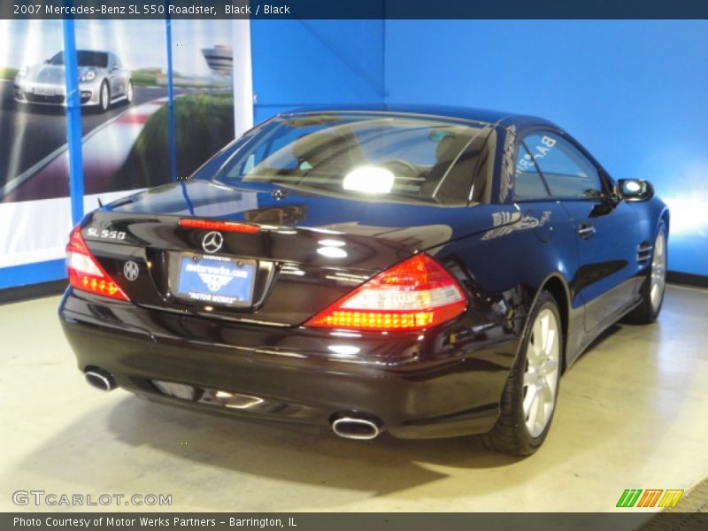 Black / Black 2007 Mercedes-Benz SL 550 Roadster
