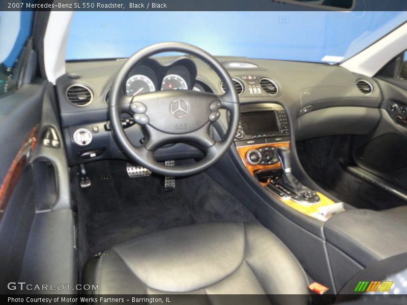Black / Black 2007 Mercedes-Benz SL 550 Roadster