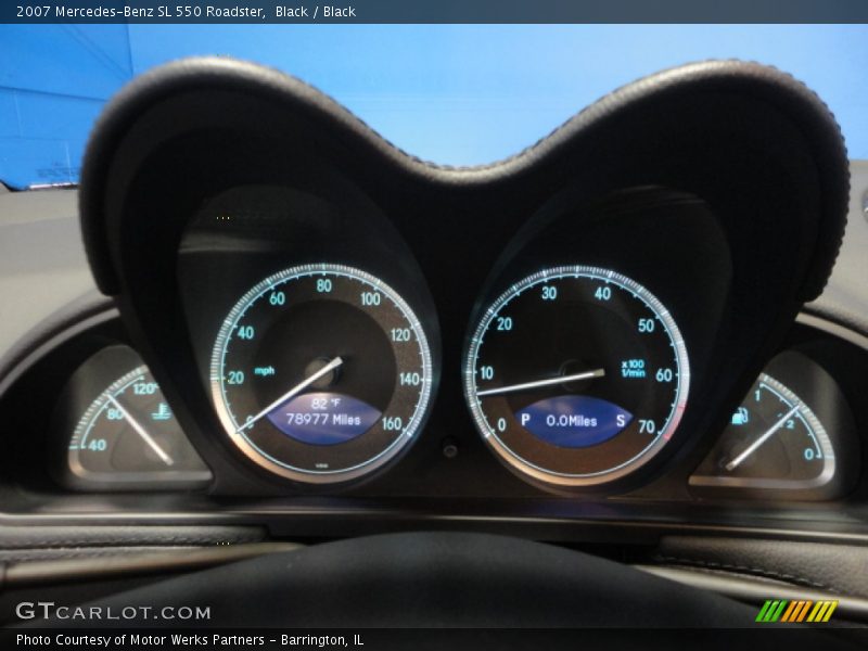 Black / Black 2007 Mercedes-Benz SL 550 Roadster