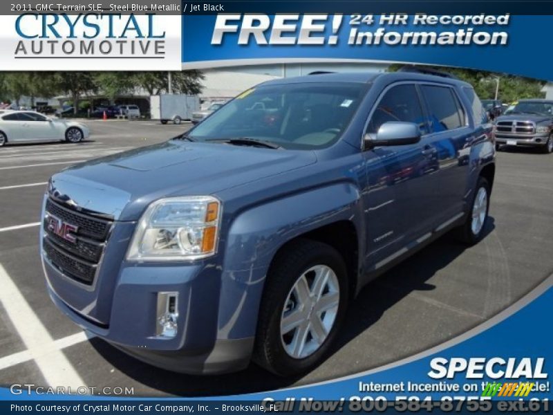 Steel Blue Metallic / Jet Black 2011 GMC Terrain SLE