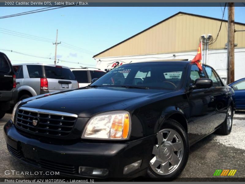 Sable Black / Black 2002 Cadillac DeVille DTS