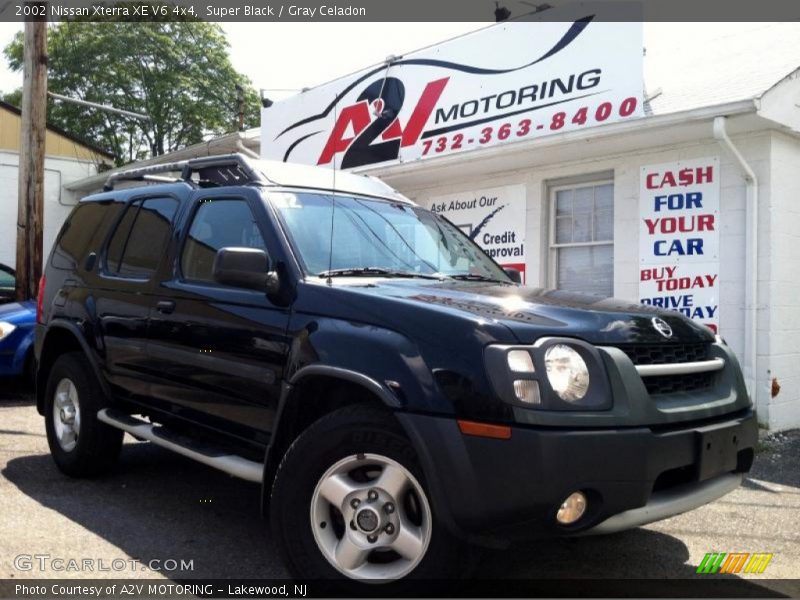 Super Black / Gray Celadon 2002 Nissan Xterra XE V6 4x4