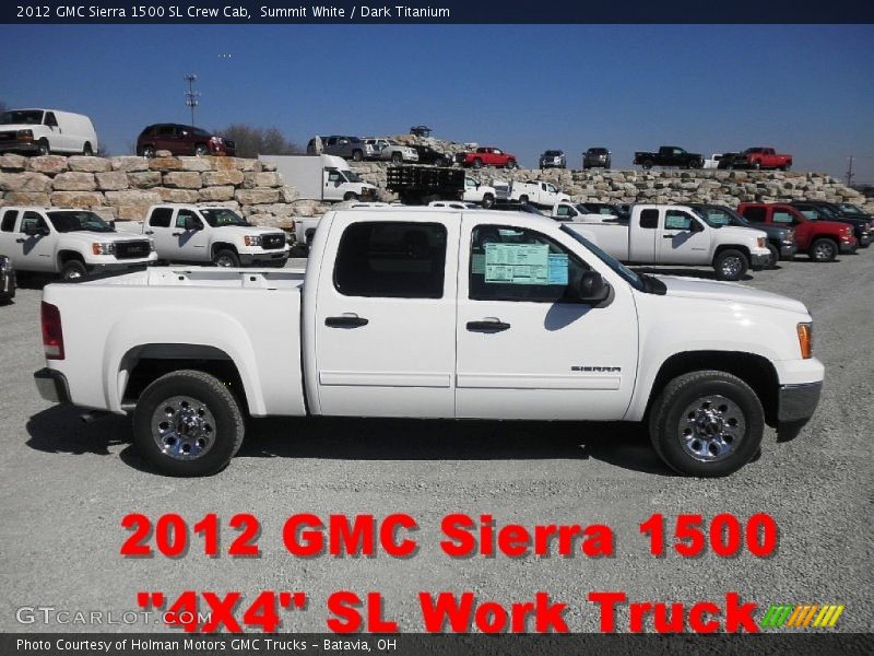 Summit White / Dark Titanium 2012 GMC Sierra 1500 SL Crew Cab