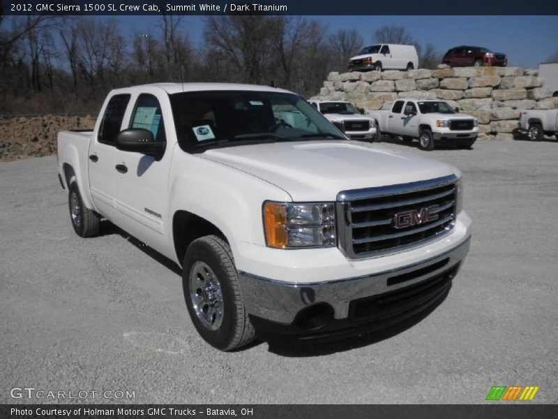 Summit White / Dark Titanium 2012 GMC Sierra 1500 SL Crew Cab