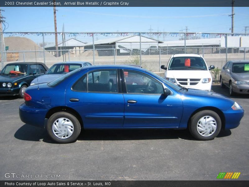 Arrival Blue Metallic / Graphite Gray 2003 Chevrolet Cavalier Sedan
