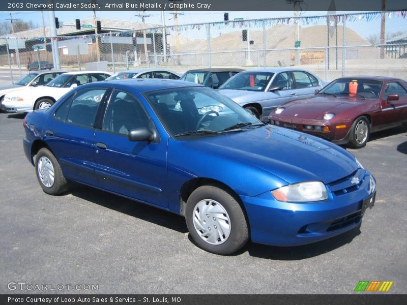 Arrival Blue Metallic / Graphite Gray 2003 Chevrolet Cavalier Sedan