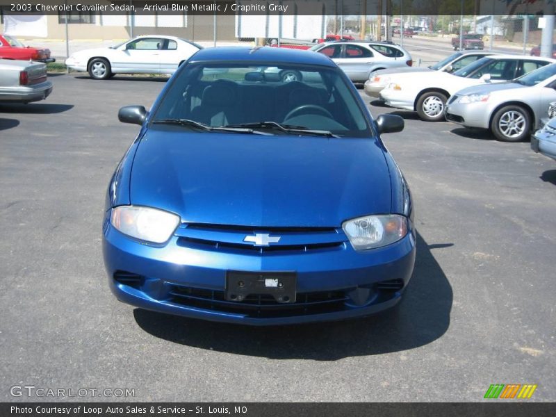 Arrival Blue Metallic / Graphite Gray 2003 Chevrolet Cavalier Sedan