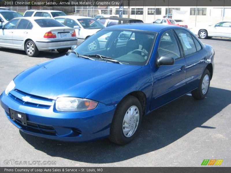 Arrival Blue Metallic / Graphite Gray 2003 Chevrolet Cavalier Sedan