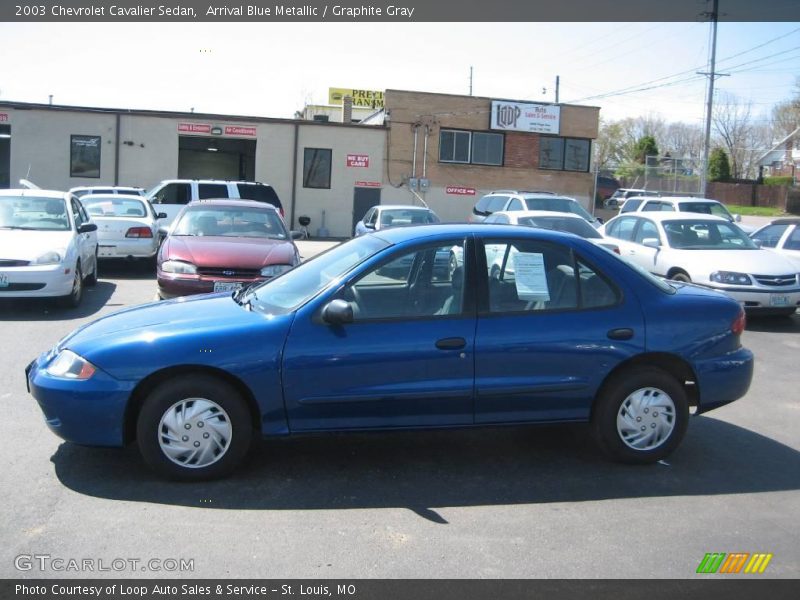 Arrival Blue Metallic / Graphite Gray 2003 Chevrolet Cavalier Sedan