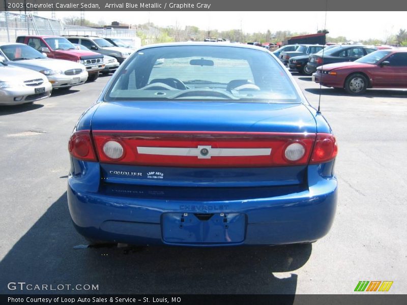 Arrival Blue Metallic / Graphite Gray 2003 Chevrolet Cavalier Sedan