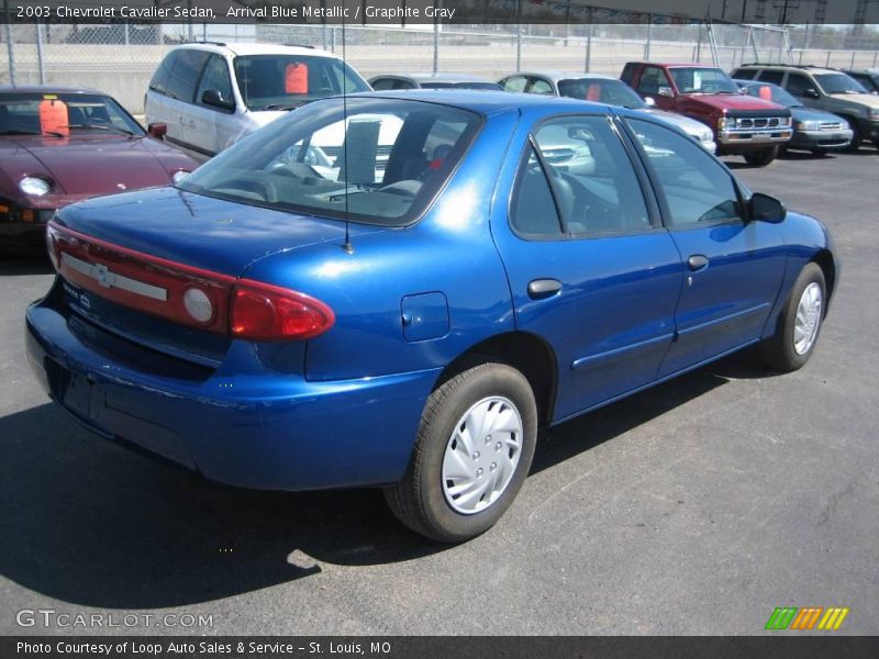 Arrival Blue Metallic / Graphite Gray 2003 Chevrolet Cavalier Sedan