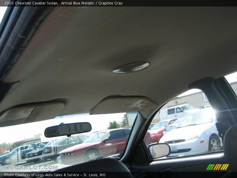 Arrival Blue Metallic / Graphite Gray 2003 Chevrolet Cavalier Sedan
