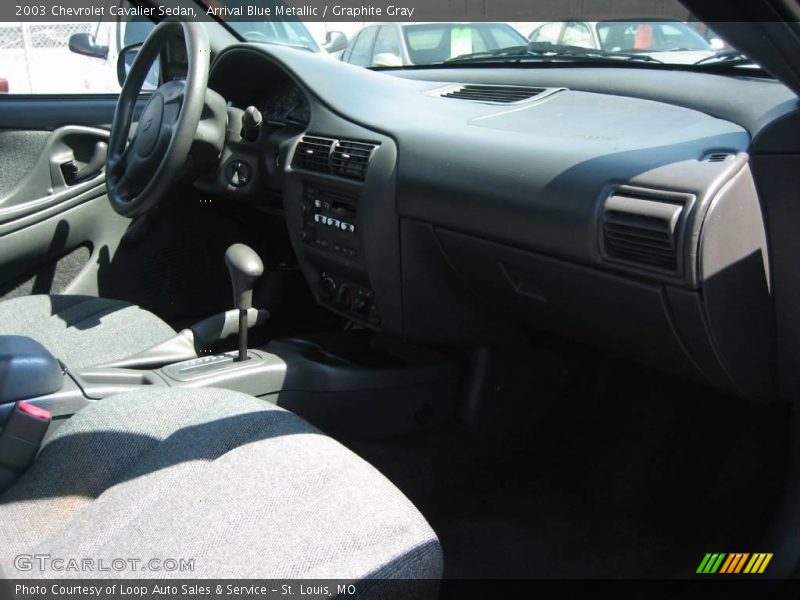 Arrival Blue Metallic / Graphite Gray 2003 Chevrolet Cavalier Sedan