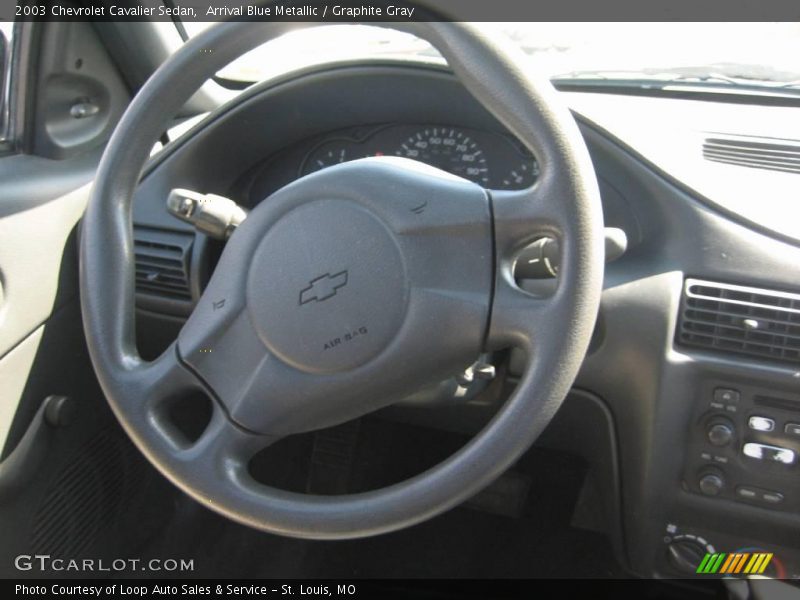 Arrival Blue Metallic / Graphite Gray 2003 Chevrolet Cavalier Sedan