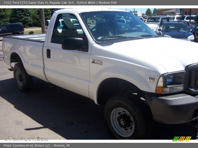 Oxford White / Medium Flint 2002 Ford F250 Super Duty XL Regular Cab 4x4