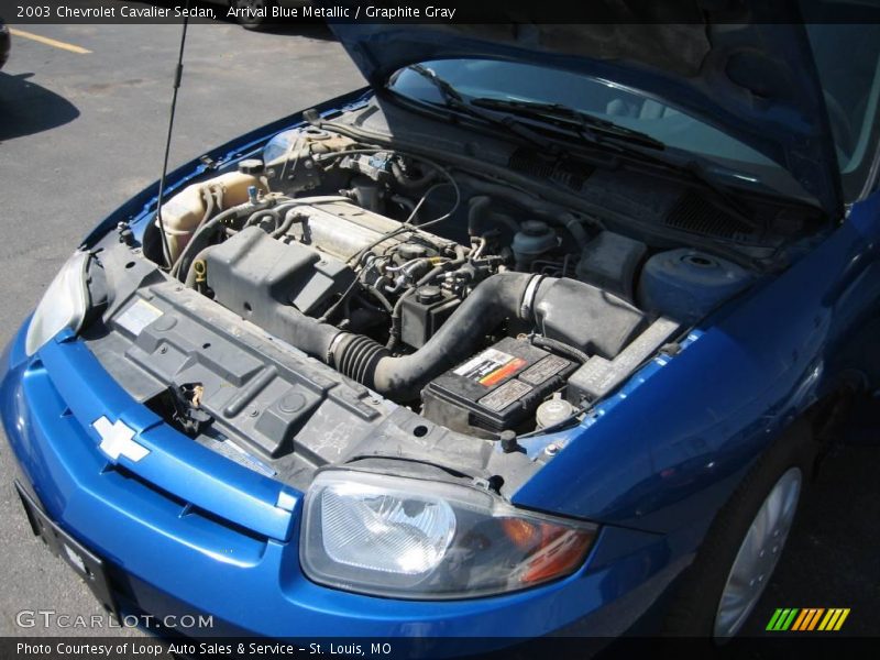 Arrival Blue Metallic / Graphite Gray 2003 Chevrolet Cavalier Sedan