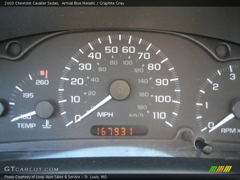 Arrival Blue Metallic / Graphite Gray 2003 Chevrolet Cavalier Sedan