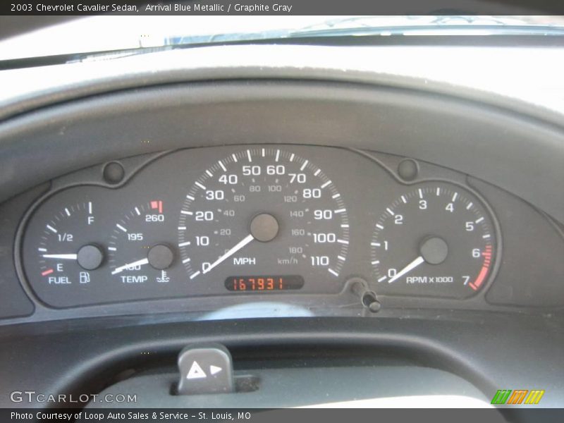 Arrival Blue Metallic / Graphite Gray 2003 Chevrolet Cavalier Sedan