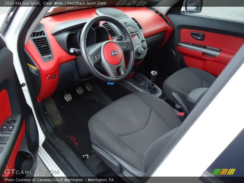 Red/Black Sport Cloth Interior - 2010 Soul Sport 