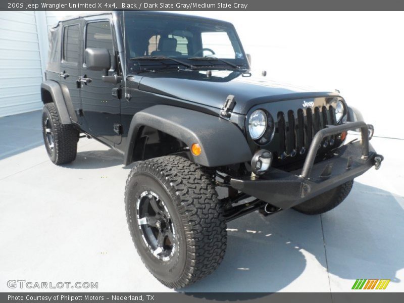 Black / Dark Slate Gray/Medium Slate Gray 2009 Jeep Wrangler Unlimited X 4x4