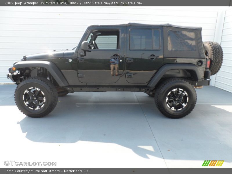 Black / Dark Slate Gray/Medium Slate Gray 2009 Jeep Wrangler Unlimited X 4x4