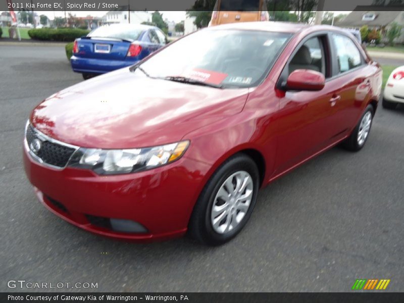 Spicy Red / Stone 2011 Kia Forte EX
