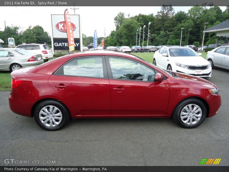 Spicy Red / Stone 2011 Kia Forte EX