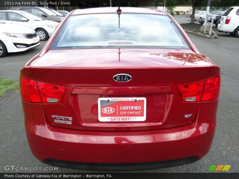 Spicy Red / Stone 2011 Kia Forte EX