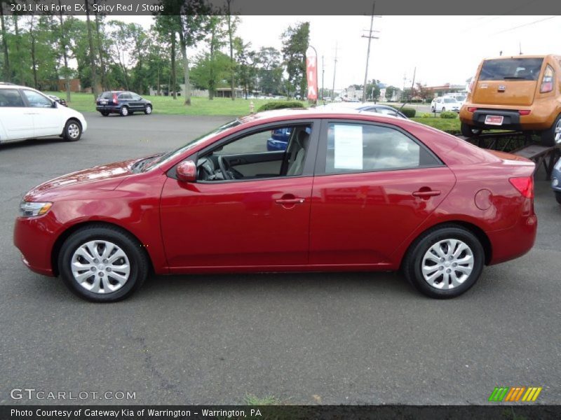 Spicy Red / Stone 2011 Kia Forte EX