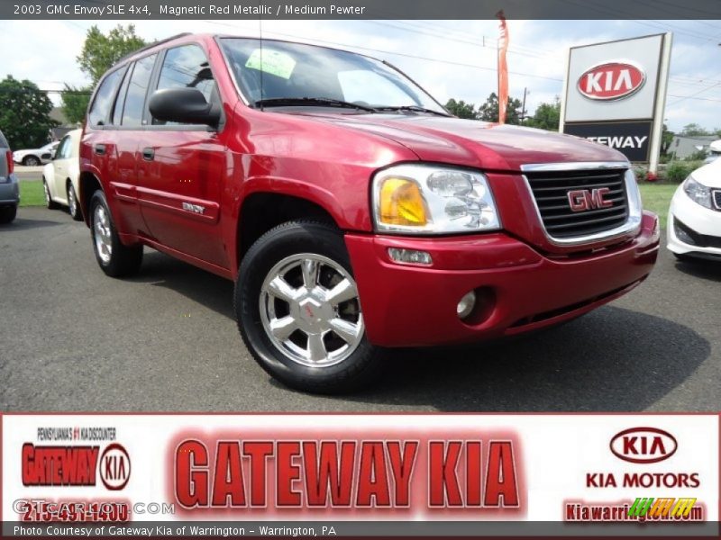Magnetic Red Metallic / Medium Pewter 2003 GMC Envoy SLE 4x4