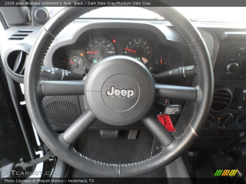 Black / Dark Slate Gray/Medium Slate Gray 2009 Jeep Wrangler Unlimited X 4x4