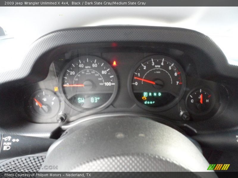 Black / Dark Slate Gray/Medium Slate Gray 2009 Jeep Wrangler Unlimited X 4x4