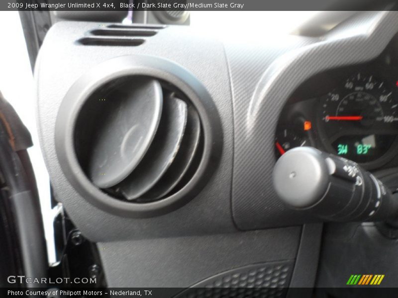 Black / Dark Slate Gray/Medium Slate Gray 2009 Jeep Wrangler Unlimited X 4x4