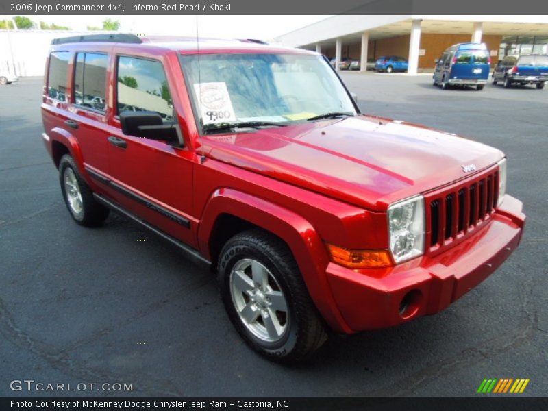 Inferno Red Pearl / Khaki 2006 Jeep Commander 4x4