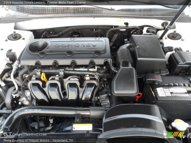 Powder White Pearl / Camel 2009 Hyundai Sonata Limited