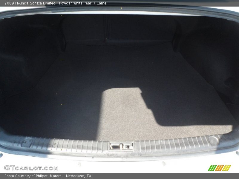 Powder White Pearl / Camel 2009 Hyundai Sonata Limited