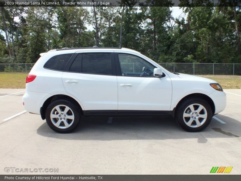 Powder White Pearl / Beige 2009 Hyundai Santa Fe Limited