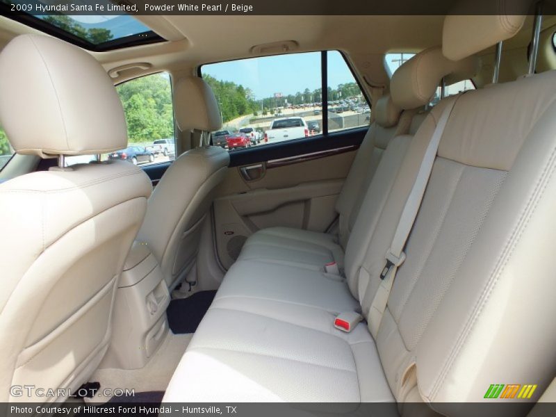 Powder White Pearl / Beige 2009 Hyundai Santa Fe Limited