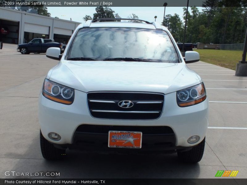 Powder White Pearl / Beige 2009 Hyundai Santa Fe Limited