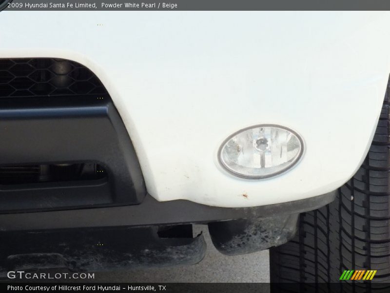 Powder White Pearl / Beige 2009 Hyundai Santa Fe Limited