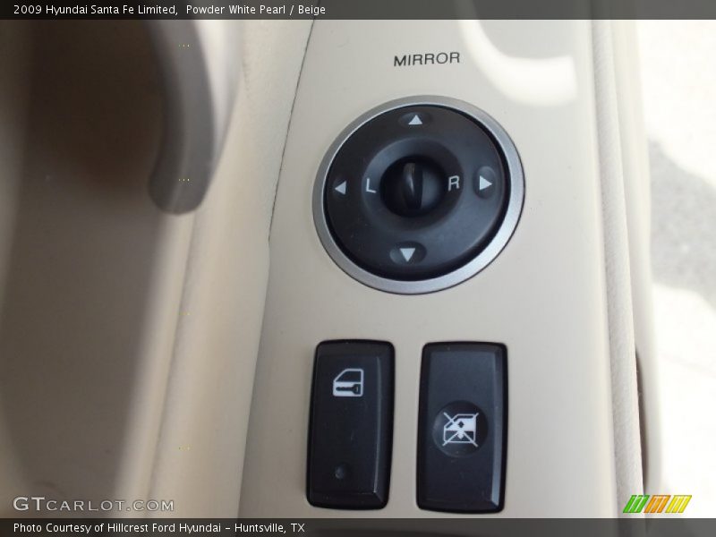 Powder White Pearl / Beige 2009 Hyundai Santa Fe Limited