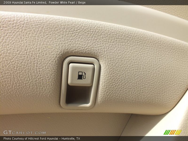 Powder White Pearl / Beige 2009 Hyundai Santa Fe Limited