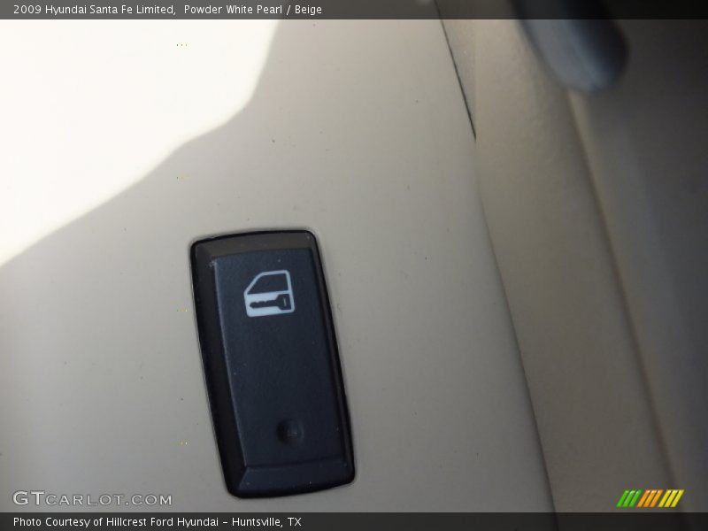 Powder White Pearl / Beige 2009 Hyundai Santa Fe Limited