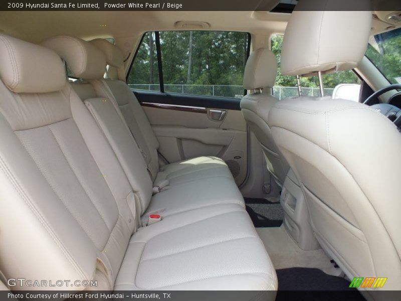 Powder White Pearl / Beige 2009 Hyundai Santa Fe Limited