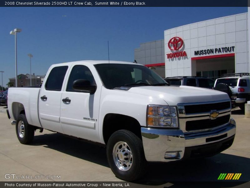 Summit White / Ebony Black 2008 Chevrolet Silverado 2500HD LT Crew Cab